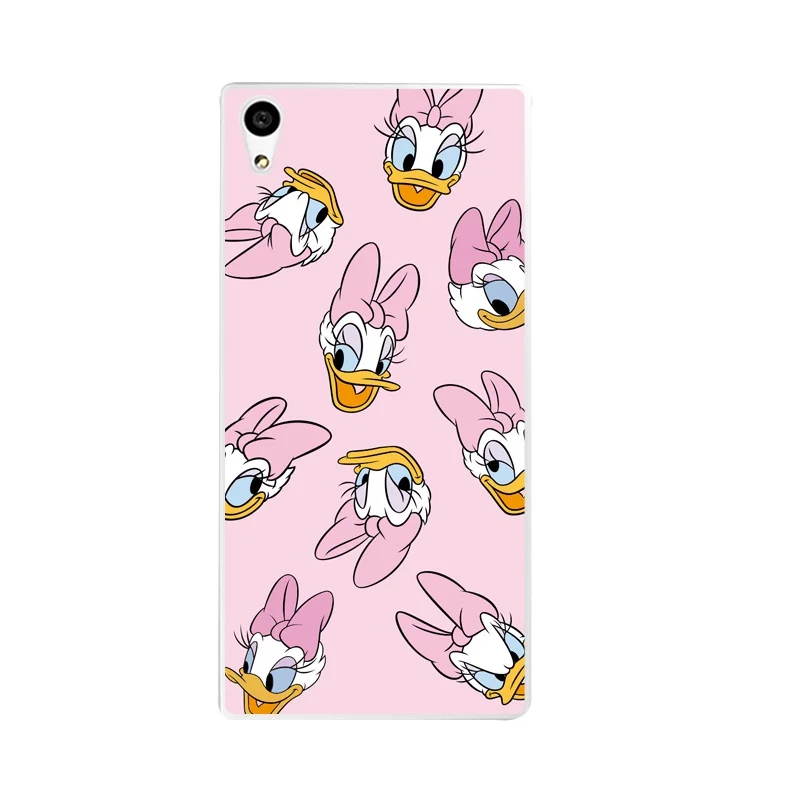 Мягкий прозрачный ТПУ чехол для телефона Sony Z2 Z3 Z4 Z5 C3 C4 C5 Minnie Micky с принтом защитный