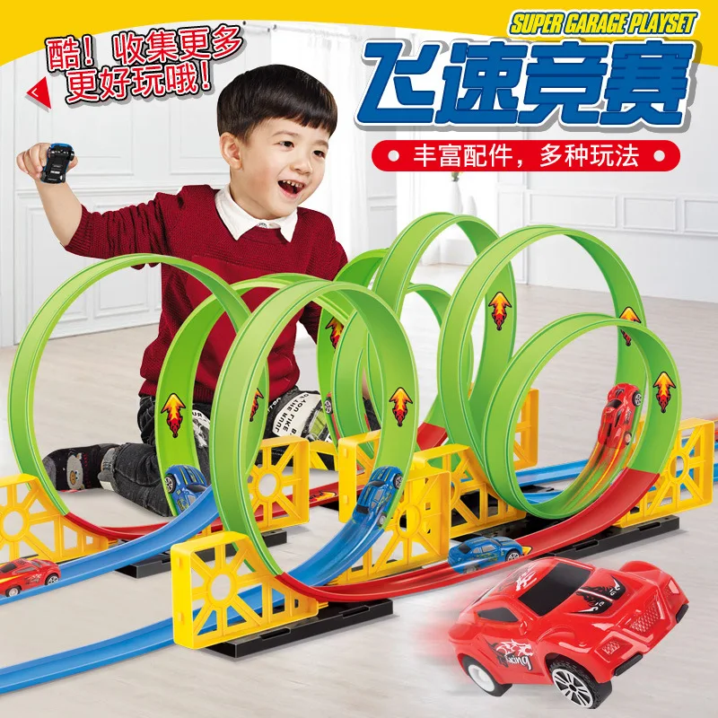 Hot Wheels Трек Электрический городской автомобиль квадратный автоподъемник скоростная автоскоростная модель машины Hotwheels Voiture автомобильные игрушки для детей подарок на день рождения CDR08