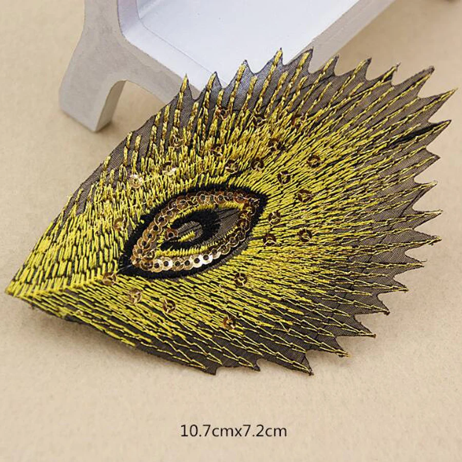 1 шт. горячая Распродажа вышитый Павлин перо Железо на патч аппликация швейная