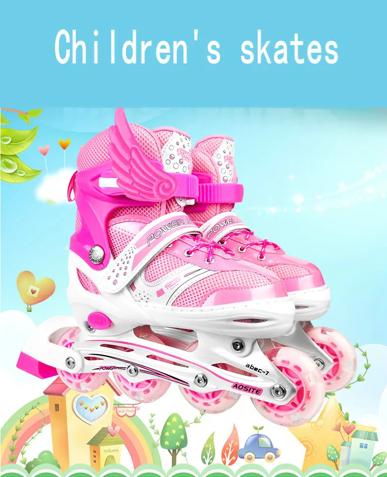

Children's skates Children's skates Straight row wheels adjustable size
