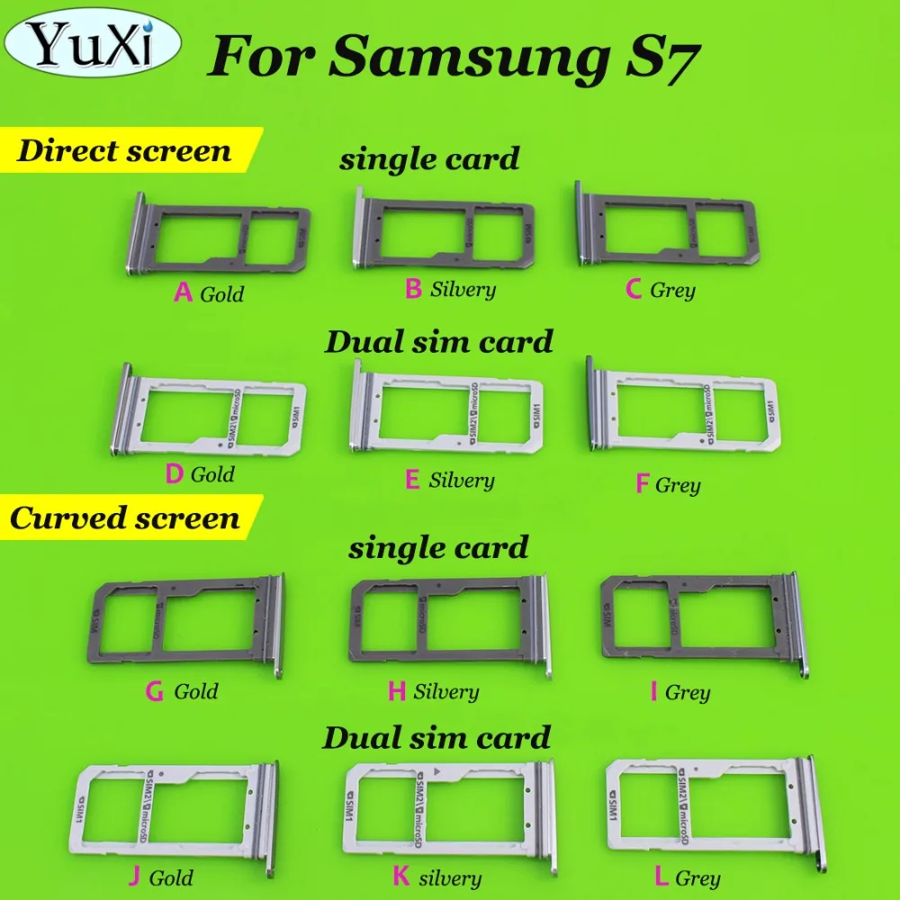 1 шт. одна/две sim-карты и лоток для карт памяти Micro SD Держатель для samsung Galaxy S7 Edge G9350 слот для карт Reader Запасная часть