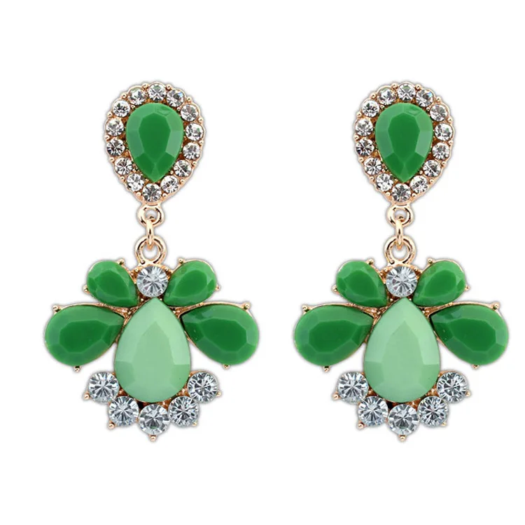 Европа и США Мода flash детализации воды серьги элегантный диких хит уха шпильки