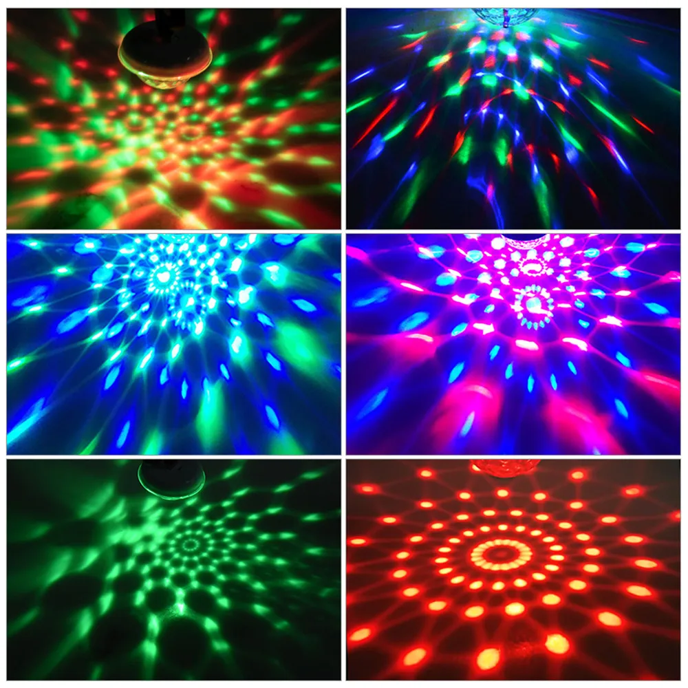 Мини USB звук Вечеринка огни диско свет 4 Вт 3 RGB магический хрустальный шар