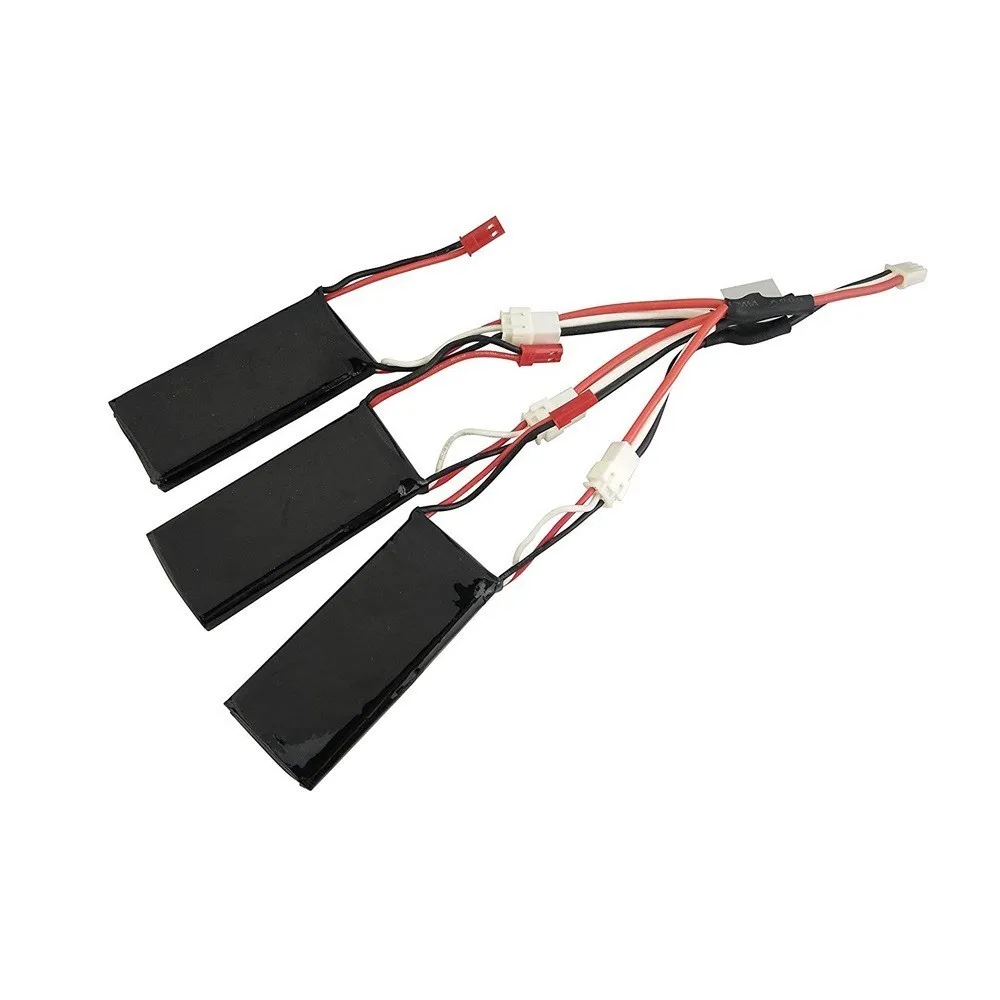3 шт. * 7 4 в 610 мАч Lipo батарея + 1 зарядный кабель для JXD 518/JJRC H55 RC Quadcopter Drone запасные