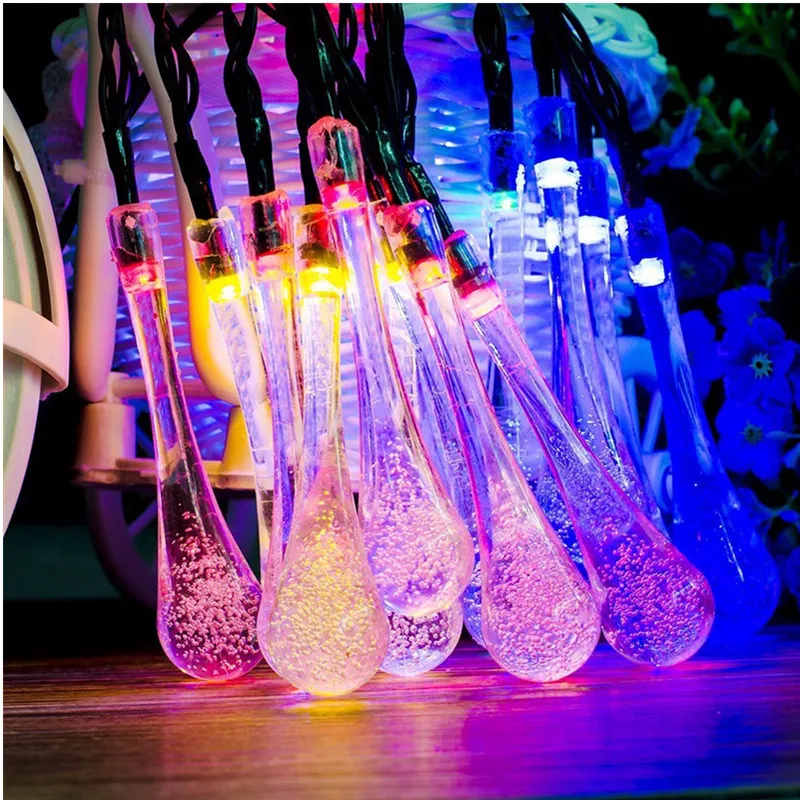 20 LED RGB солнечные огни строки Фея лампы Наружное освещение Водонепроницаемый для