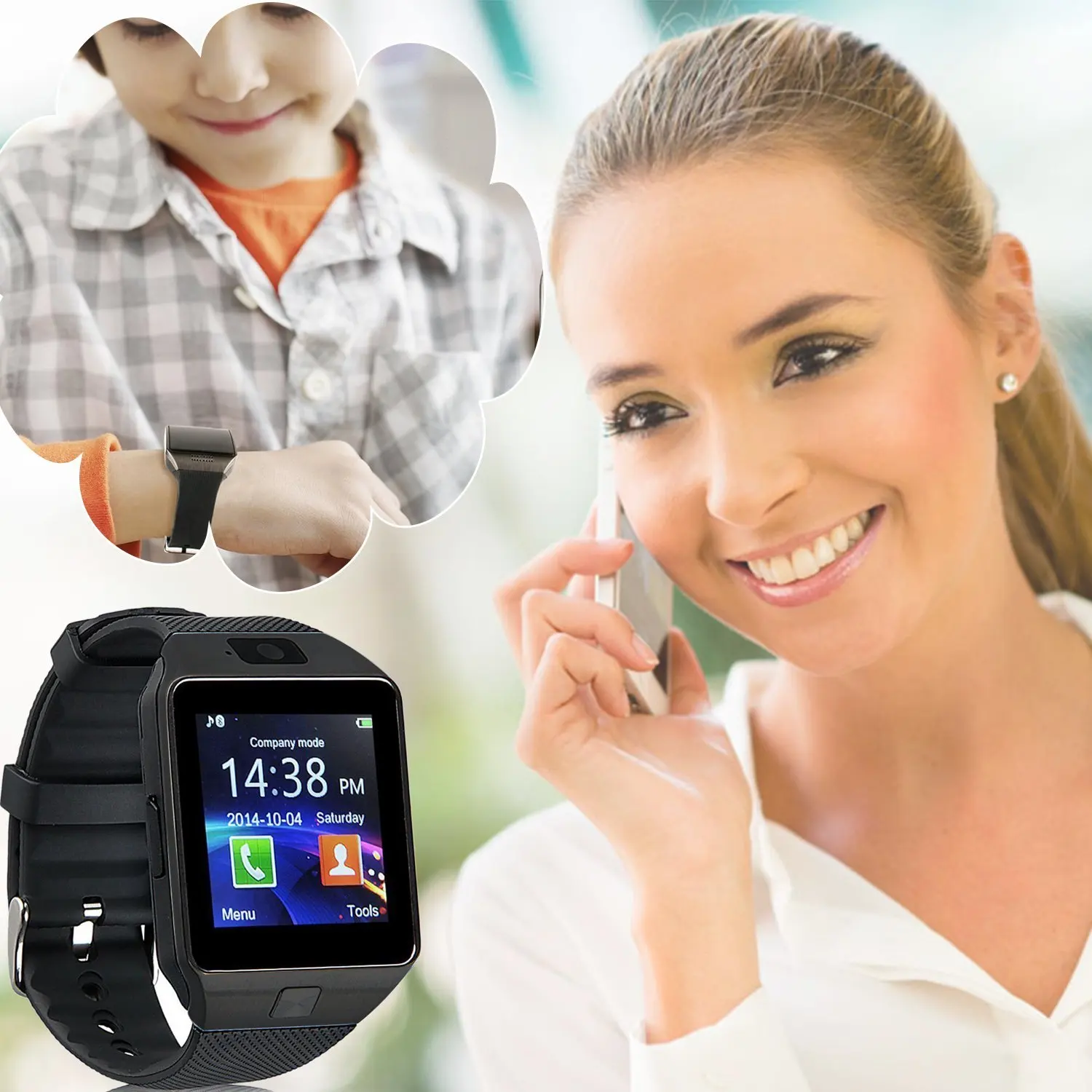 DZ09 Bluetooth Смарт часы Smartwatch телефон Поддержка SIM TF карта с камерой для Android IOS