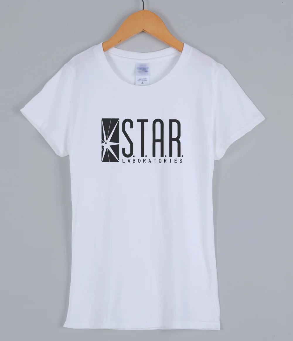 STAR S. T. A. R. labs женские футболки летняя хлопковая футболка с коротким рукавом женская повседневная брендовая одежда женская футболка Топ kpop - Цвет: white1