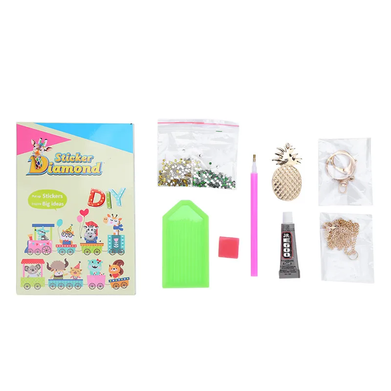 1 шт. брелок для ключей в виде ананаса с фруктами сделай сам украшение сверло