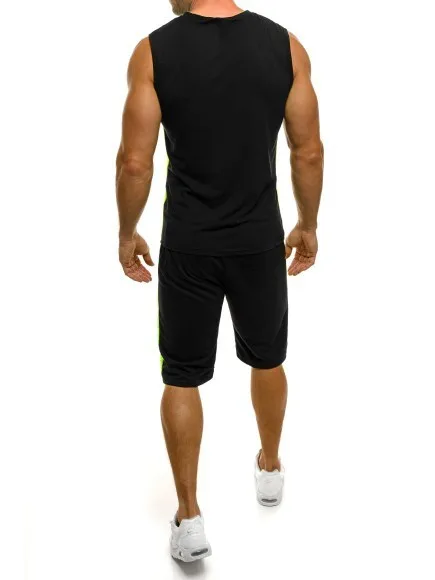 Быстросохнущие мужские спортивные костюмы для бега, летняя спортивная одежда для фитнеса, комплекты одежды для спортзала, майка без рукавов, шорты, 2 шт., спортивный костюм для бега