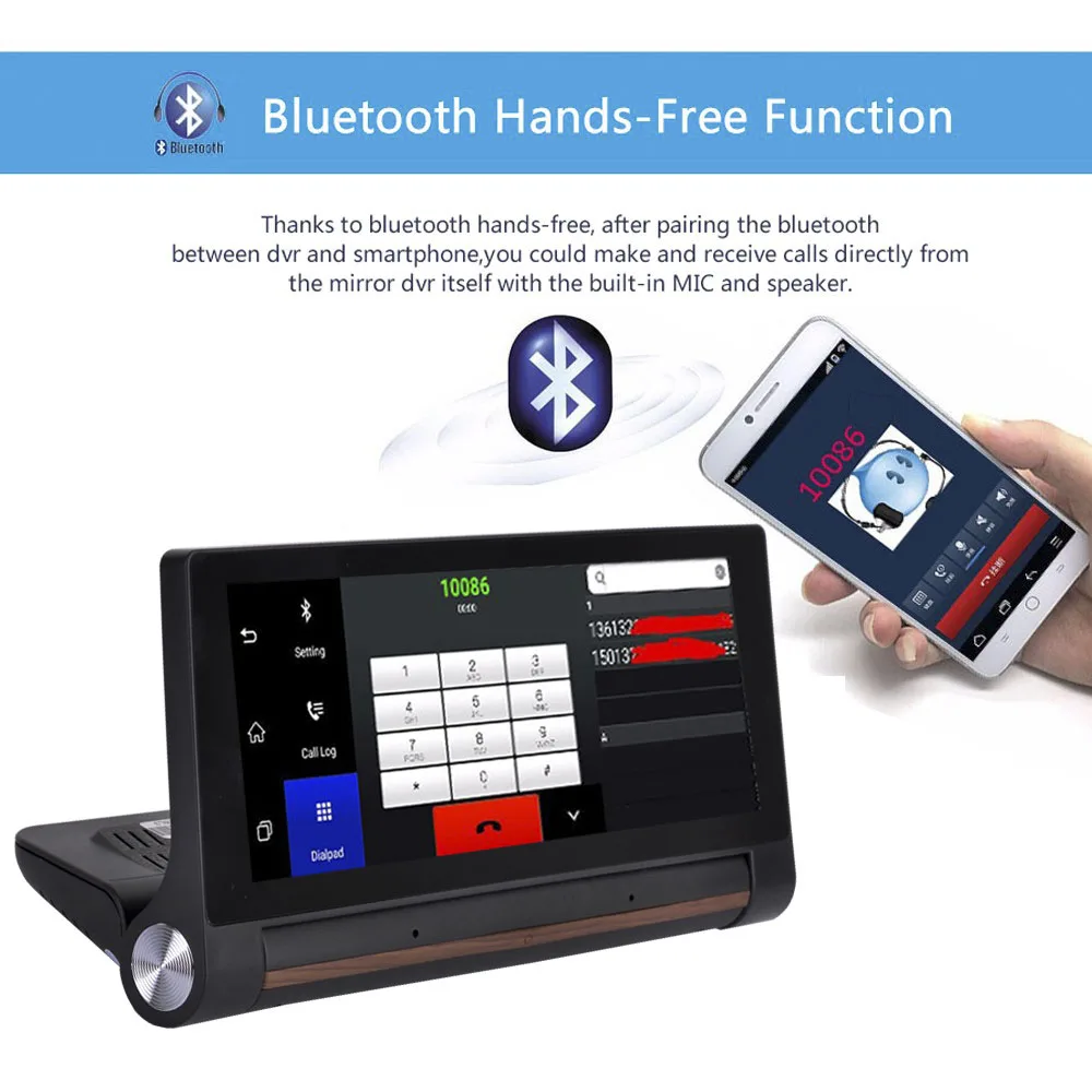 HGDO 3g 4G Автомобильный видеорегистратор камера Bluetooth Wi Fi gps навигация видео