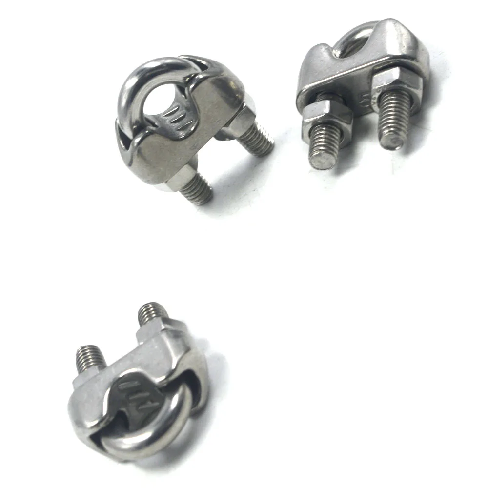 10 шт. зажим для троса из нержавеющей стали 304 толщина 2 24 мм|wire rope clamps|clamp cliprope clamps |