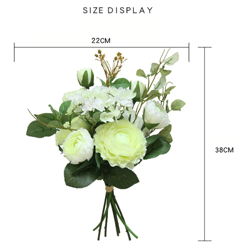 1 букет Свадебный невесты шелковая искусственная Роза Цветы День Рождения