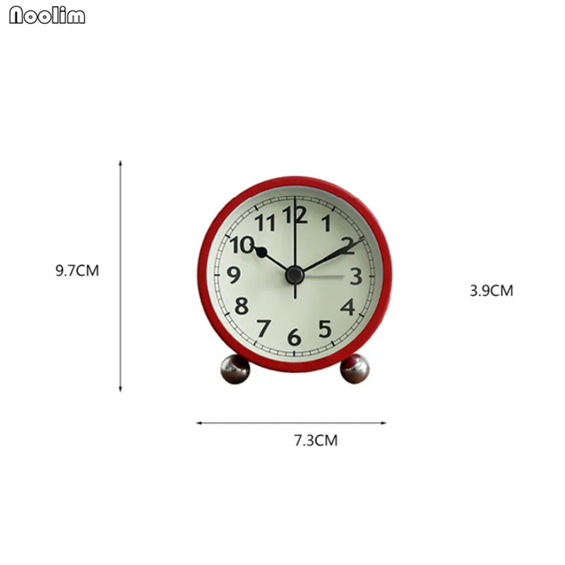 NOOLIM Креативные Часы Будильник для домашнего декора круглые металлические