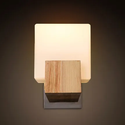 Настенная Светодиодная лампа в японском стиле бра из матового стекла и твердой