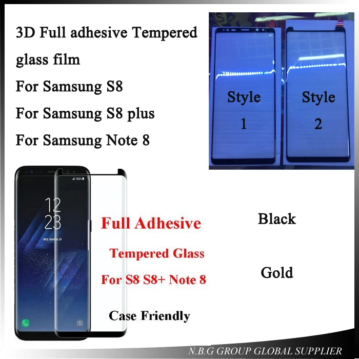 10 шт./лот 3D полное клейкое S8 закаленное стекло для SAMSUNG чехол Дружественный полный