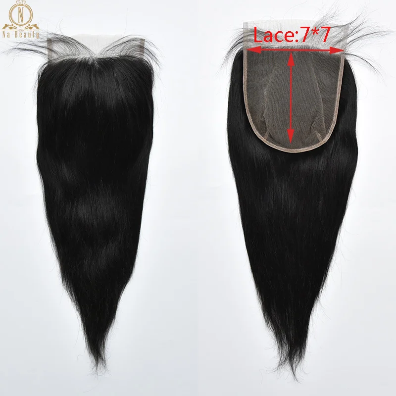 7x7 кружевные прямые человеческие волосы швейцарское кружево бразильские Remy для