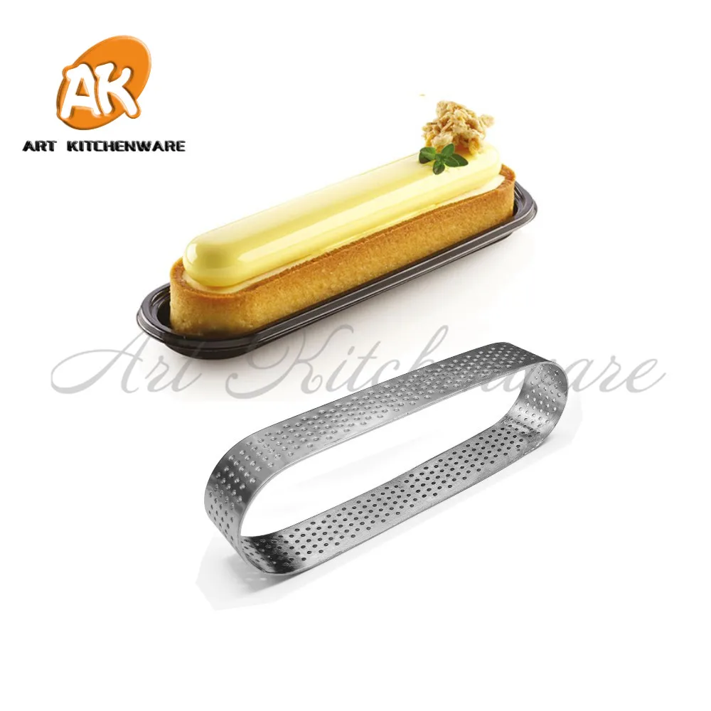 

2 Sizes Stainless Steel Mini Long Oval Mousse Ring Cake Mold Baking Tiramisu DIY Kitchen Baking Pastry Tools Tart Ring Quiche