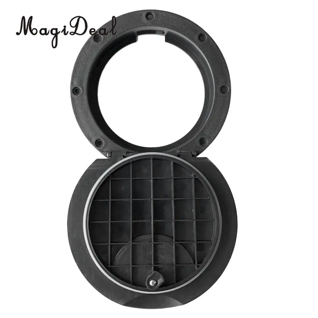 MagiDeal 20 см 8 &quotпрочный черный нейлон каяк палубная пластина крышка люка комплект