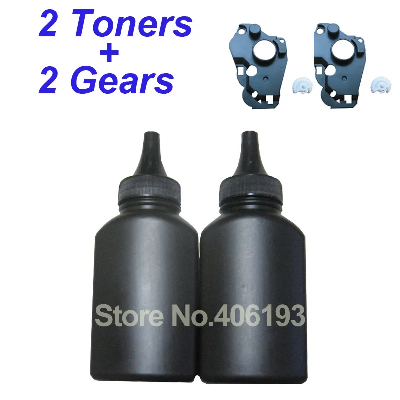 2 Toners + Gears TN1000 TN 1000 TN1030 1030 TN1050 1050 TN1060 TN1070 1060 TN1075 1070 Заправка тонера|refill toner powder|toner