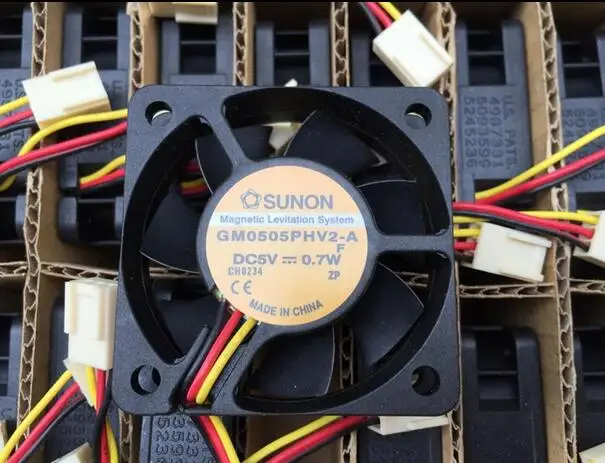 Подлинный SUNON 5V 5015 0 7 W GM0505PHV2 A 50*50*15 мм 3 линии магнитной левитации 5 см вентилятор|5cm