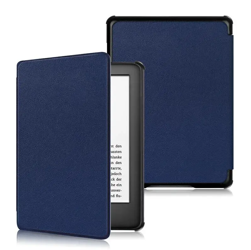 Dark Blue Для Amazon все- Kindle 10th поколения бизнес-мультфильм 6,0 дюймов окрашенный принт из искусственной кожи флип сон умный чехол - Цвет: Dark Blue