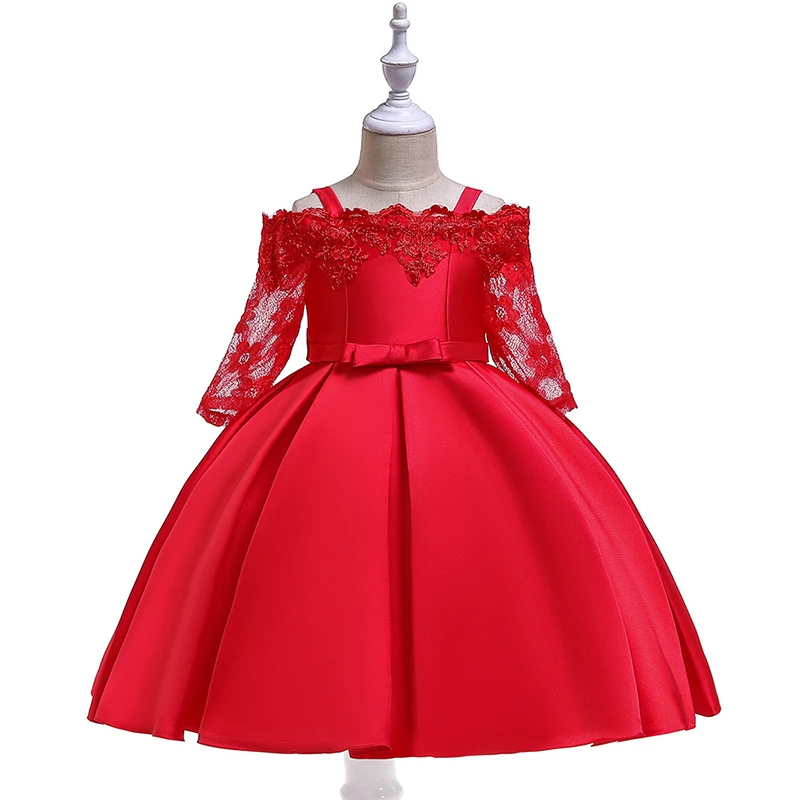 Bear Leader Girls Dress 2019 Summer New One-shoulder Party Princess Flower Puffy Kids Elegant Children Clothes | Детская одежда и