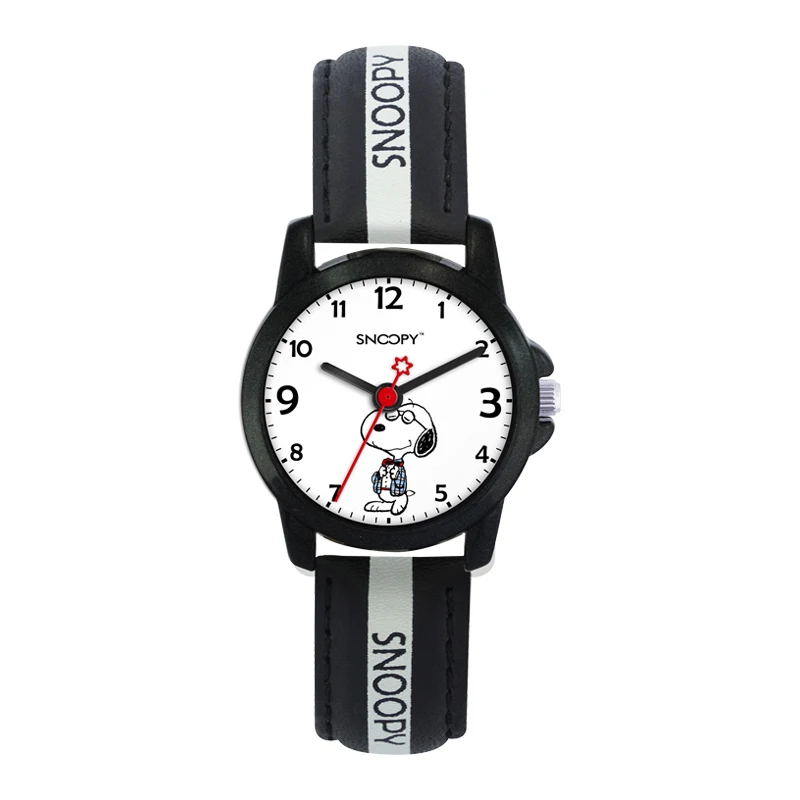 SNOOPY официальный relojes мультфильм детские часы модные детские милые PU Кварцевые часы для девочек relogio feminino SNW796