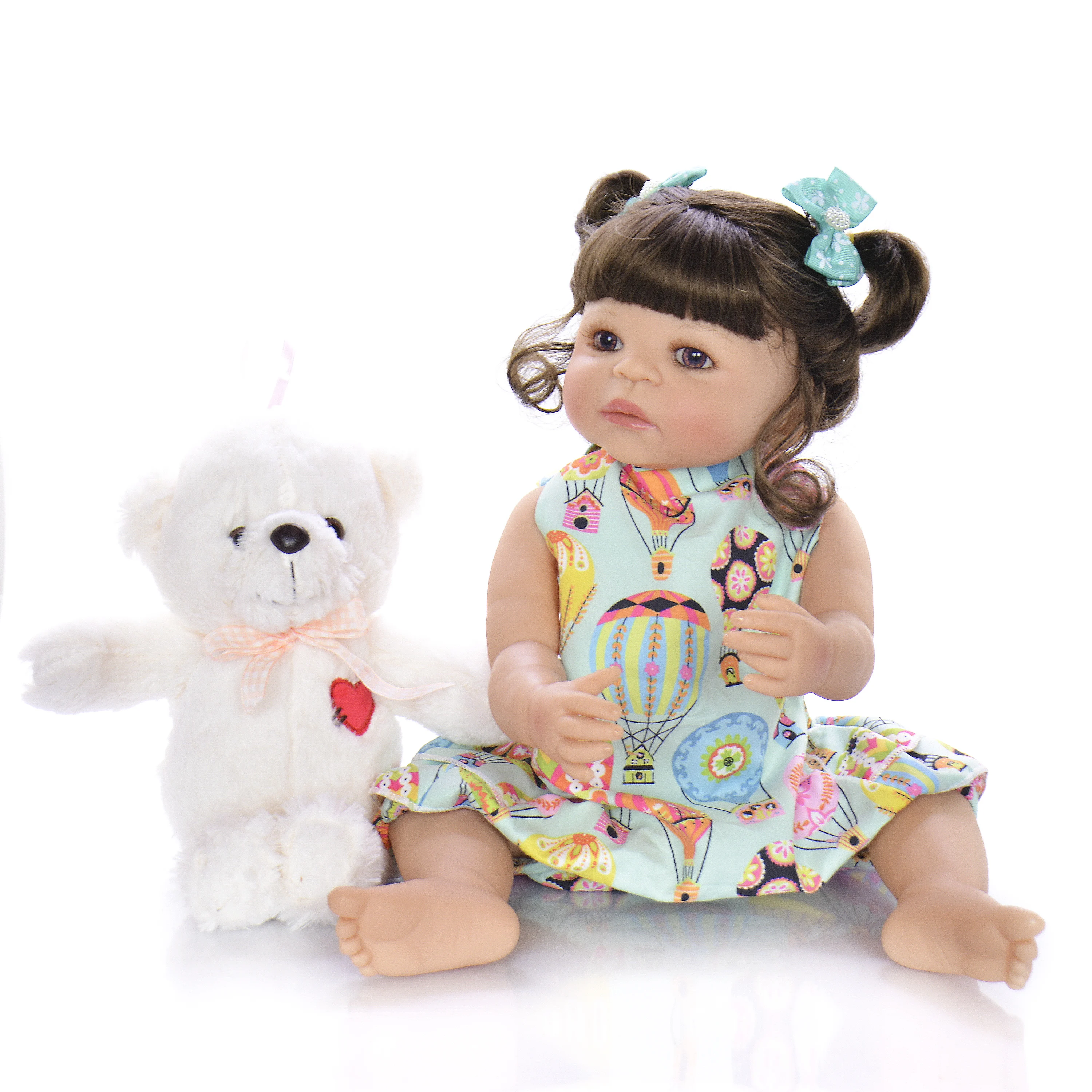 KEIUMI Reborn Baby 22 ''девушка Силиконовое полное виниловое покрытие 55 см реалистичные