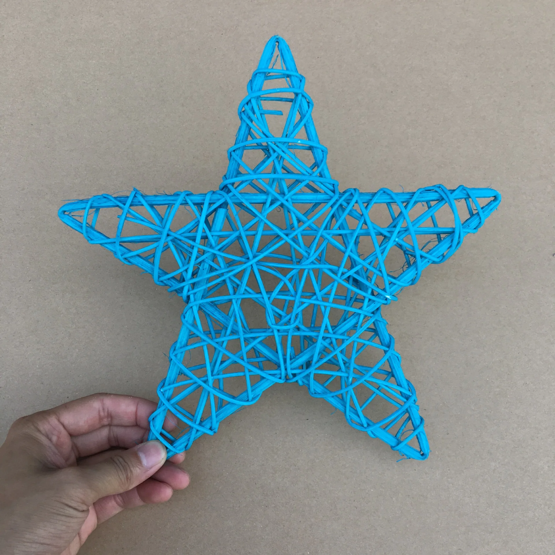 1pcs Multiple Color Wicker Rattan Star Decorative Natural Spheres Craft DIY, Wedding Decoration, Christmas Tree, House Ornaments