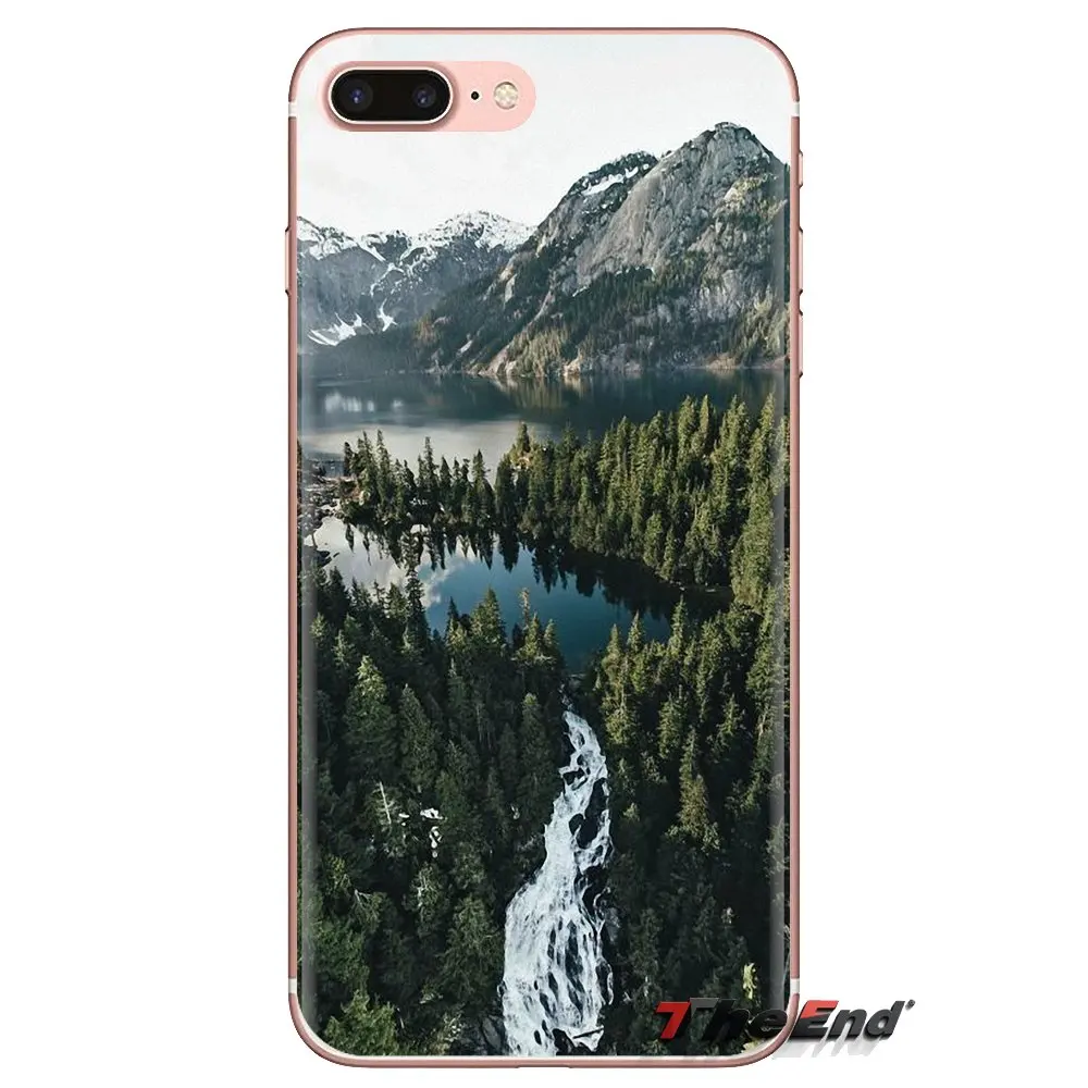 For Xiaomi Redmi 4A S2 Note 3 3S 4 4X 5 Plus 6 7 6A Pro Pocophone F1 Transparent TPU Bag Case Lake forest nature landscape which |