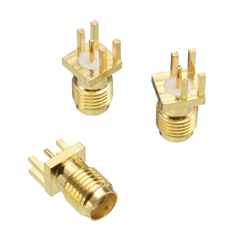 10 шт. гнездо SMA с гайкой выпуклой разъем 1 2 мм зажим для печатной платы прямой RF