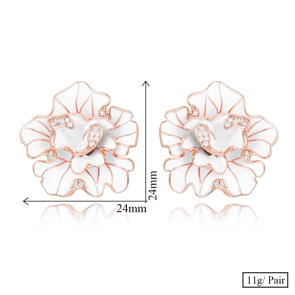 GODKI 24 мм дизайнерские модные популярные роскошные серьги в виде цветков бегонии