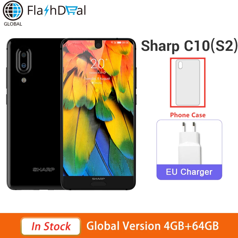 Смартфон Sharp Aquos S2 с глобальной версией 5 дюймов ОЗУ 4 Гб ПЗУ 64 ГБ Snapdragon 630 Android 8 0 2700