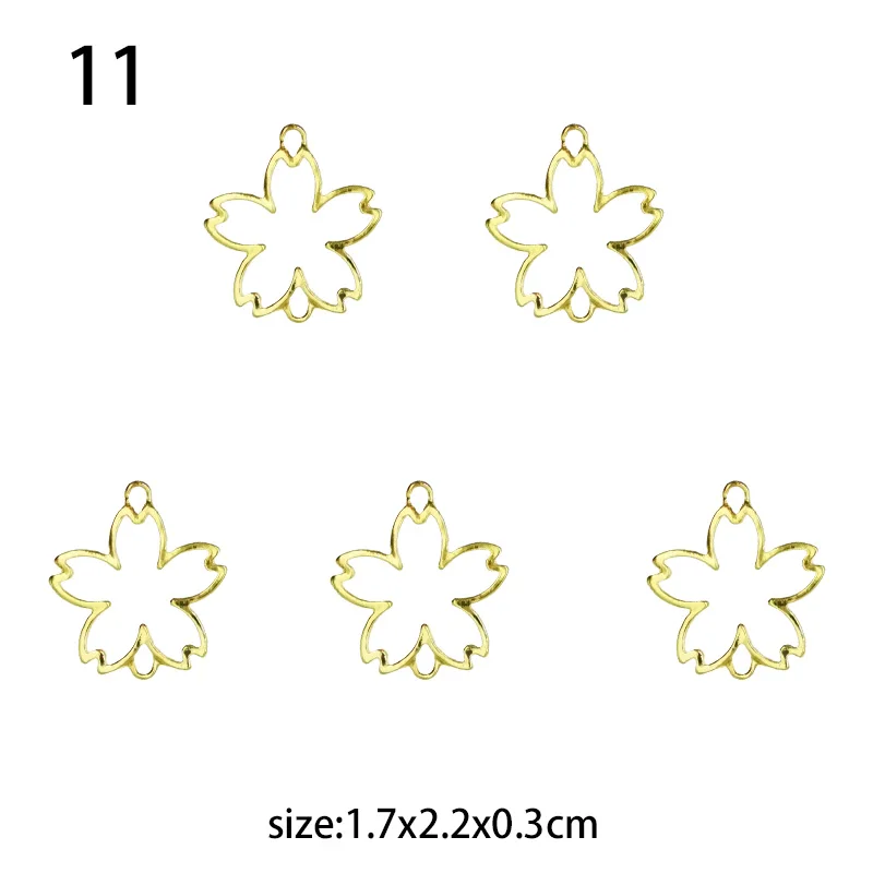 5 шт./лот подвеска в форме цветка принцессы из смолы с открытой рамкой