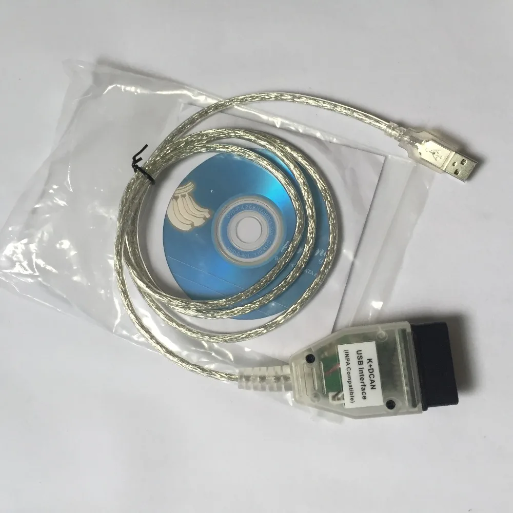 

2021 INPA K+CAN K+DCAN cable for BMW auto car diagnostic tool obd2 INPA K CAN DCAN Connector With CD Driver usb free shipping