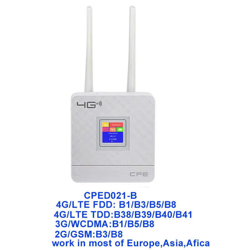 CPED021-B Беспроводной CPE 4G Wifi роутер портативный шлюз FDD TDD LTE WCDMA GSM глобальная разблокировка внешних антенн слот для sim-карты WAN/LAN порт - Цвет: CPED021-B