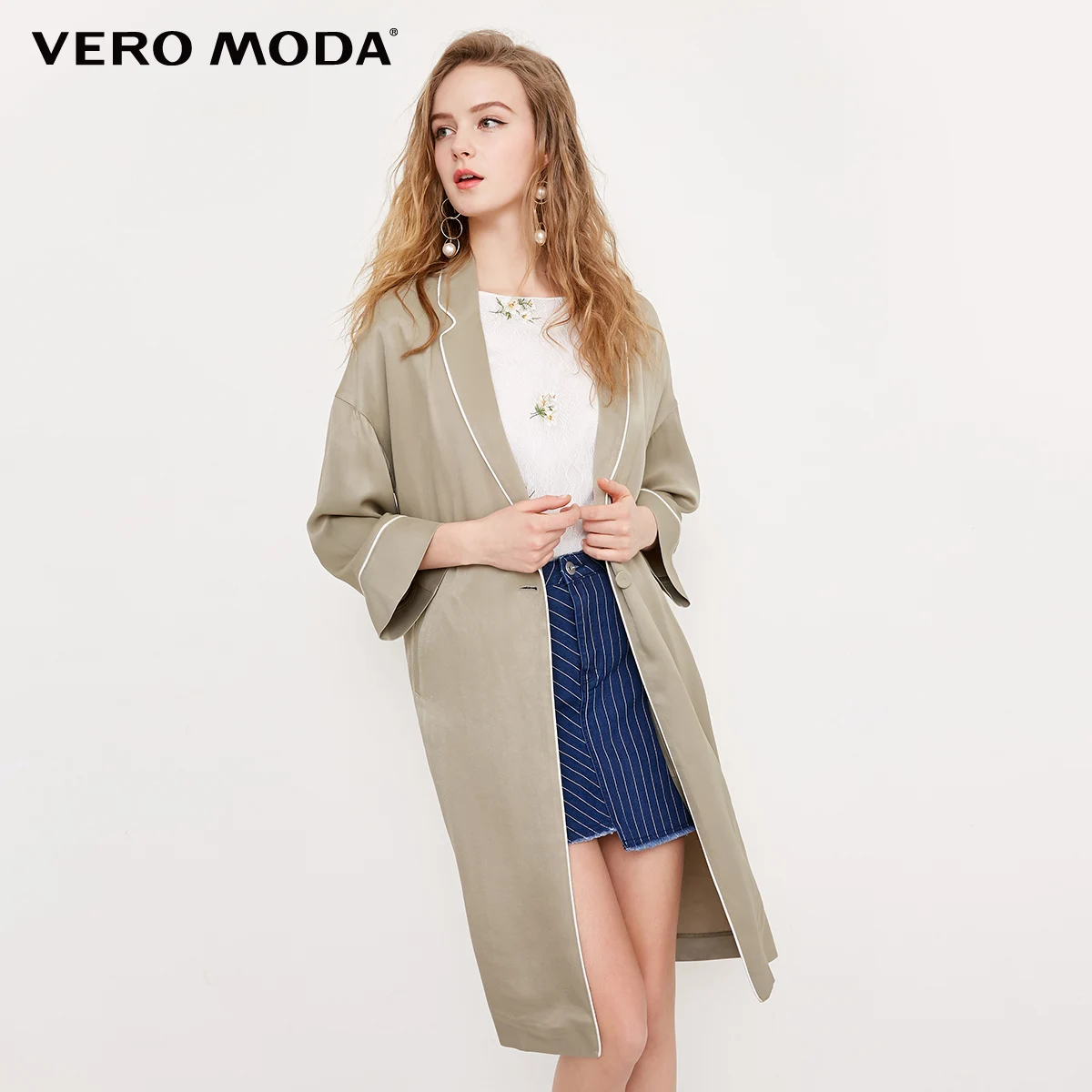 Vero Moda атласное пальто/куртка с вышивкой тигра | 318221504