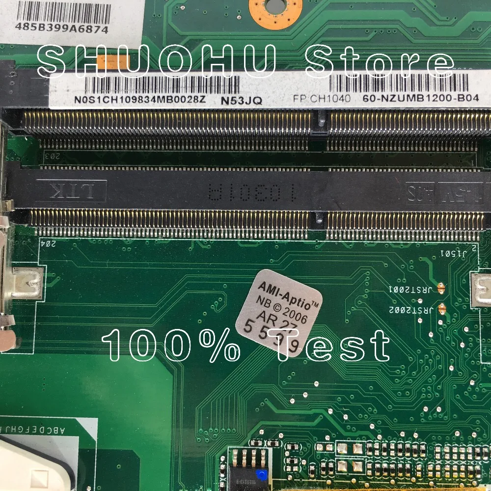 KEFU для ASUS N53JF N53JQ N53J N53JG 4RAM HM55 слота Материнская плата ноутбука протестирована работа оригинальная материнская плата