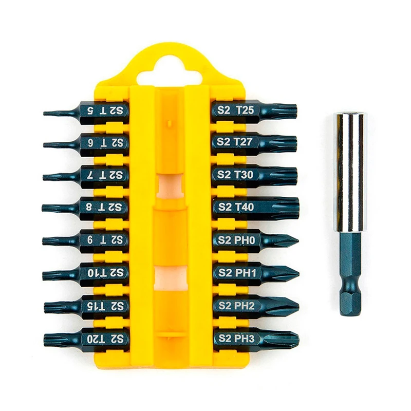 17 шт. защита от взлома Torx Hex Star Набор бит магнитный держатель отвертка Биты