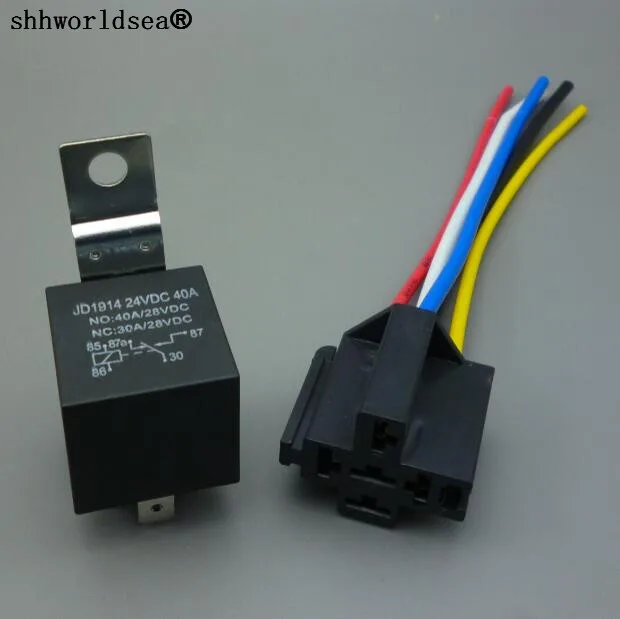 

Shhworld 12V 24V 40A релейная розетка 4Pin 5 Pin 5 провод для авто