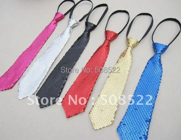 

Sequined tie of children generic hip-hop dance magic show tie