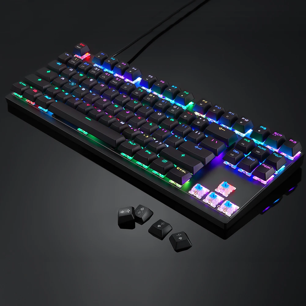 Motospeed K82 USB проводной механическая клавиатура с RGB Подсветка все Ключ анти-призрак