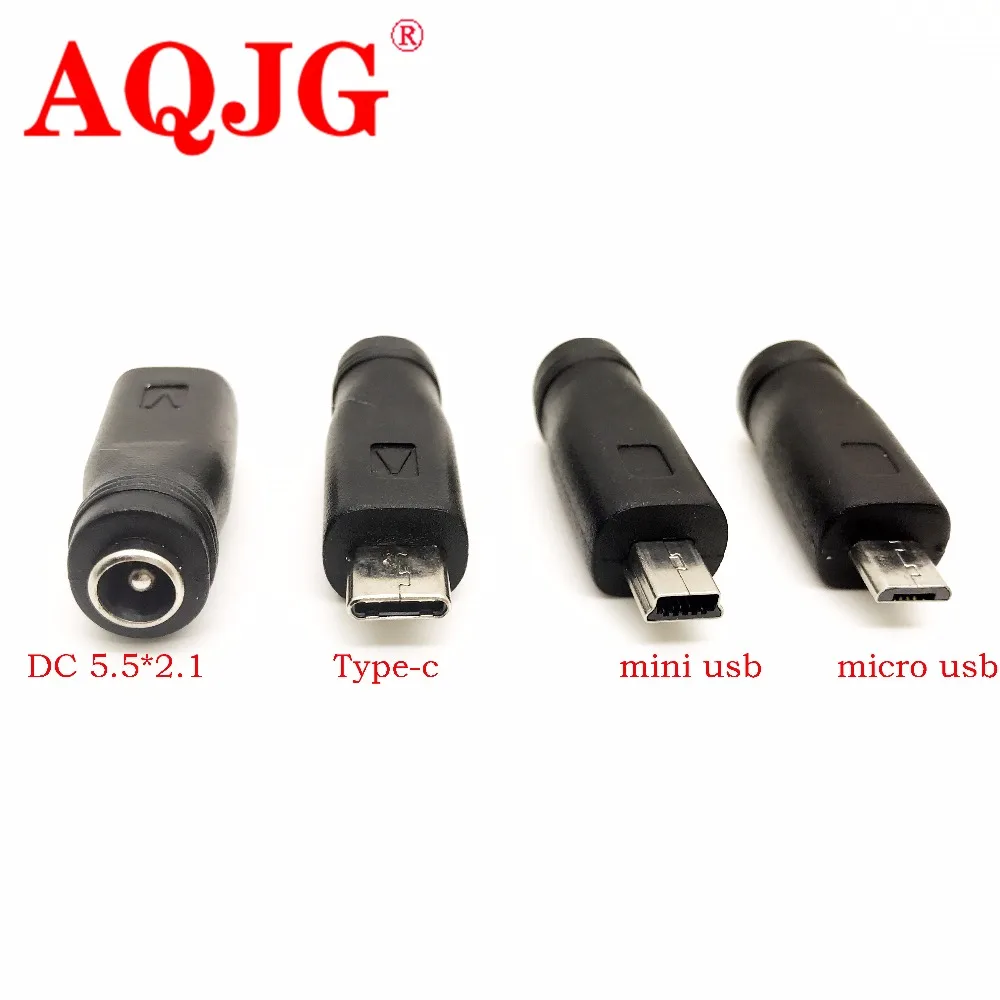 5 в постоянного тока 5*2 1 мм разъем питания USB 3 Type C типа c * 2 Mini и Micro DC адаптер
