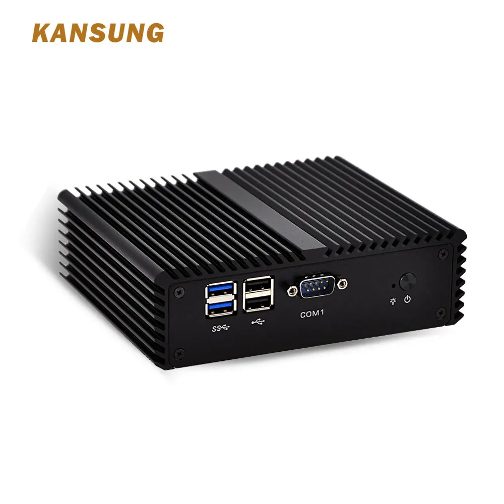 Kansung Linux Безвентиляторный мини ПК Intel Core I3 Dual Lan 4* COM Windows 10 промышленный ПК настольный компьютер