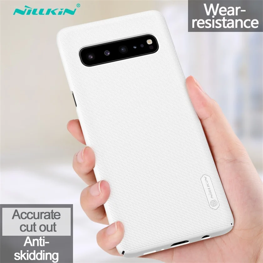 Чехол для samsung Galaxy S10 5G Nillkin Super Frosted Shield жесткая задняя панель из поликарбоната простой защитный чехол для телефона samsung S10 5G - Цвет: White