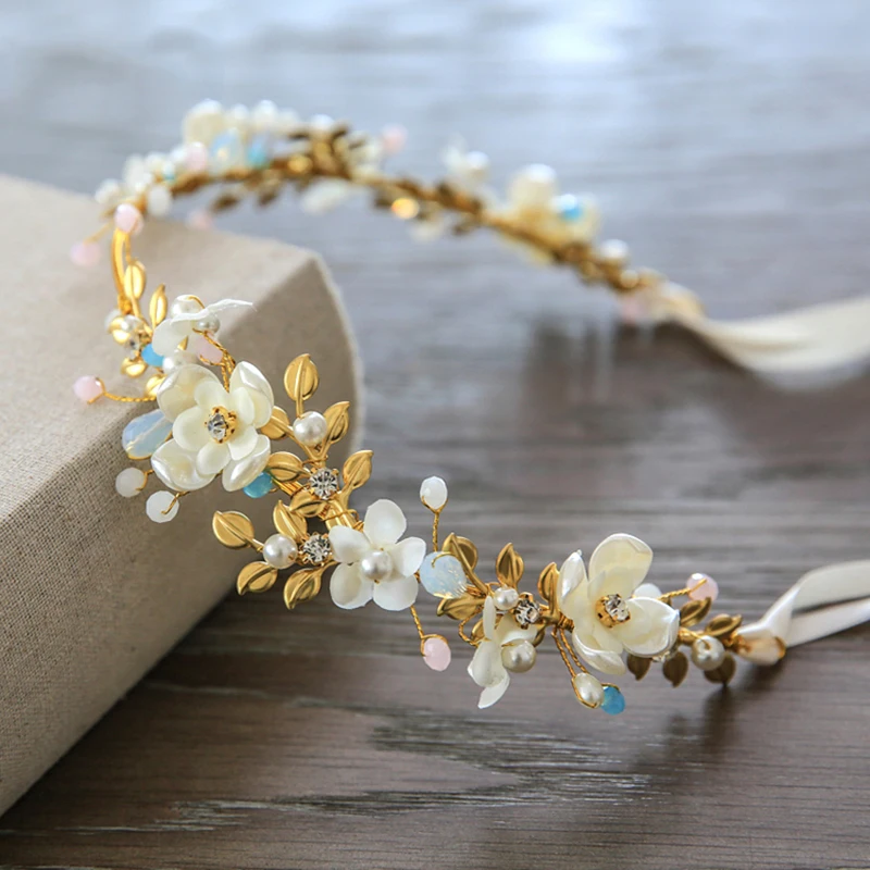 Новейшая Цветочная Свадебная заколка для волос Высококачественная ручная