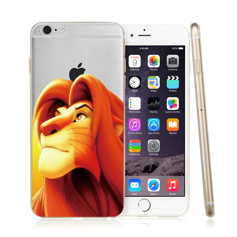 Мягкий ТПУ чехол с рисунком льва Кинга для iPhone 6 6S X XS Max Модный iphone 5 5S SE 7 8 Plus XR |