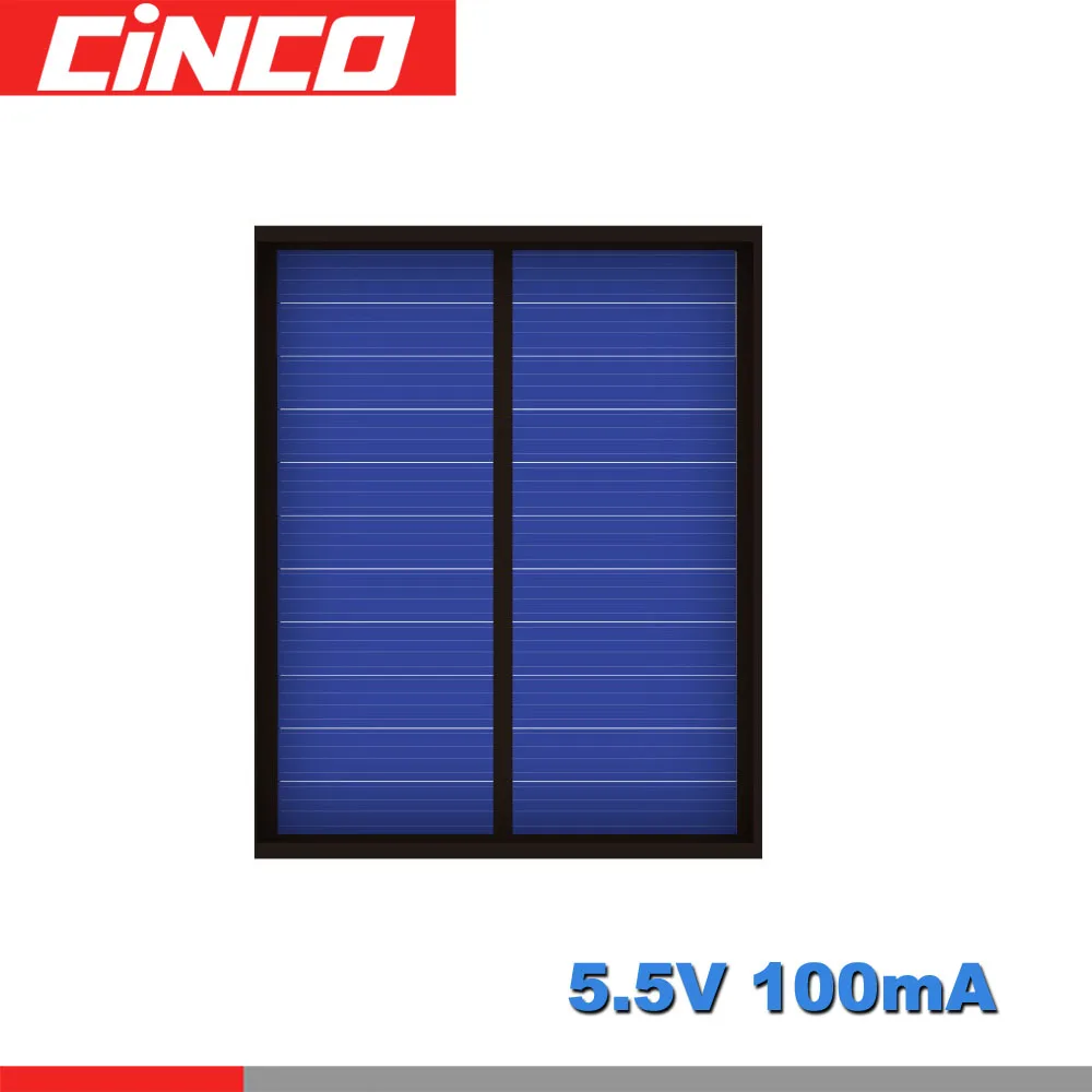 5.5V 100mA 0.55Watt Poly Panel Solar Standard Epoxy monocrystalline Silicon DIY Battery Power Charge Module Mini Cell toy | Обустройство