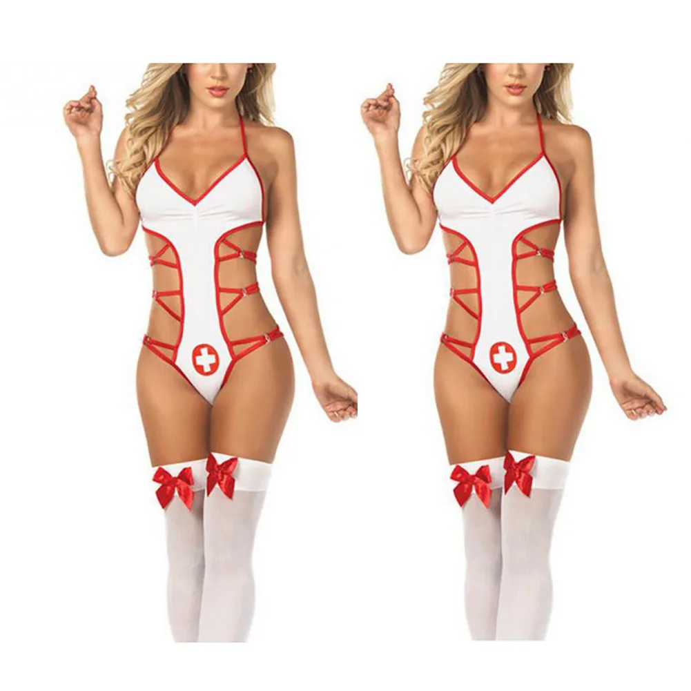 Сексуальные костюмы горячая эротическая Сексуальная Униформа медсестра косплей