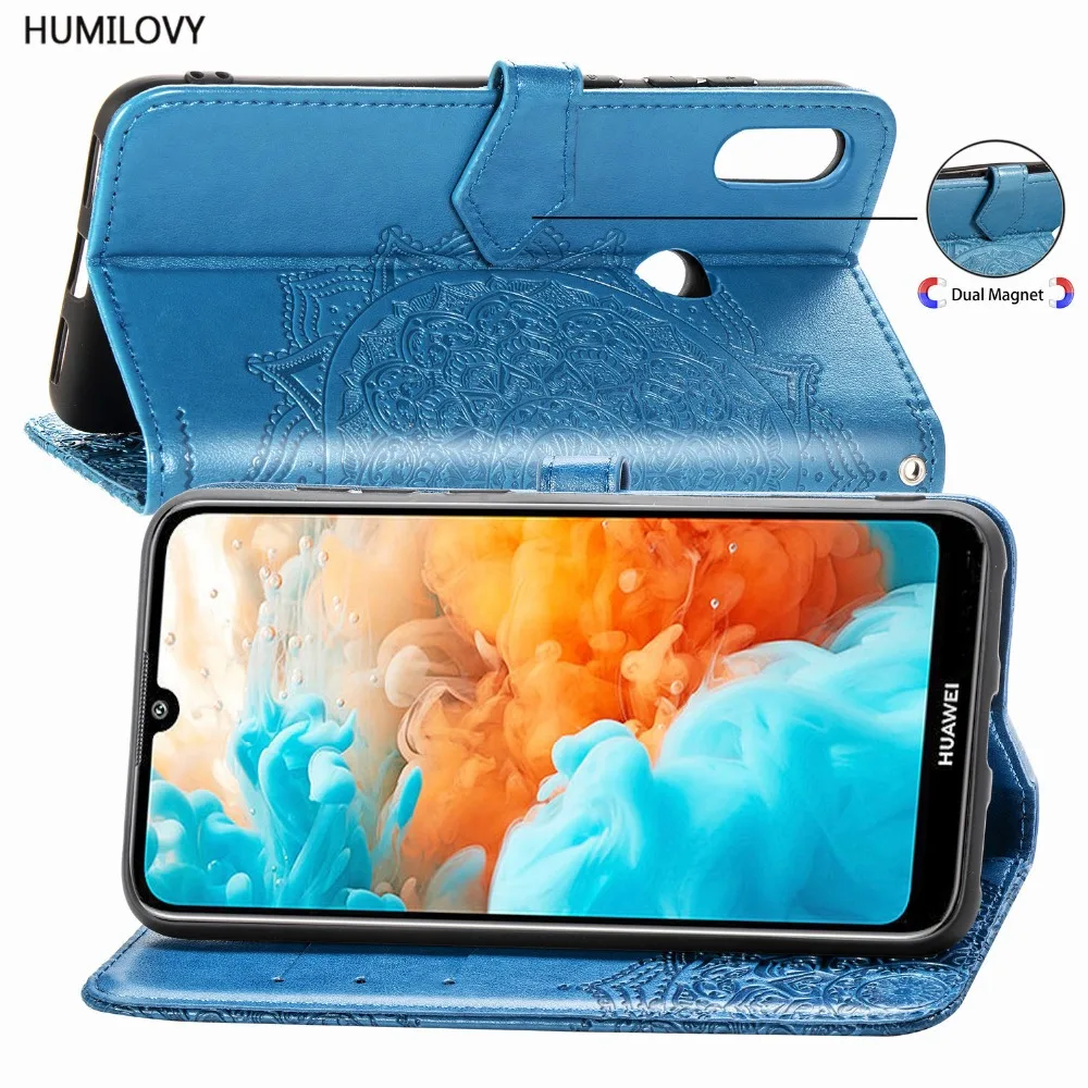 Чехол для Huawei Honor 8A Y6 2019 кожаный чехол с откидной крышкой задняя крышка подставкой